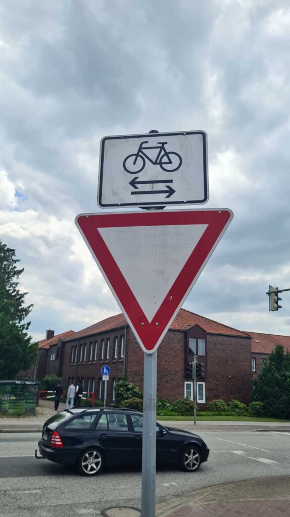 Dobbeltrettede cykelstier i Tyskland